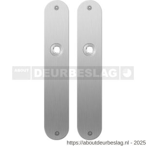 GPF Bouwbeslag RVS GPF1100.21 blind plaatschild afgerond zonder veer 220x40x2 mm blind RVS geborsteld - R21004314 - afbeelding 1