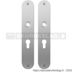 GPF Bouwbeslag RVS GPF1100.21 PC55 plaatschild afgerond zonder veer 220x40x2 mm PC55 RVS geborsteld - R21004311 - afbeelding 1