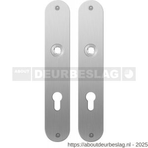 GPF Bouwbeslag RVS GPF1100.21 PC72 plaatschild afgerond zonder veer 220x40x2 mm PC72 RVS geborsteld - R21004310 - afbeelding 1