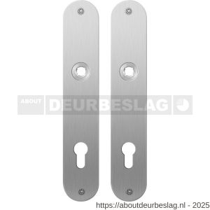 GPF Bouwbeslag RVS GPF1100.21 PC85 plaatschild afgerond zonder veer 220x40x2 mm PC85 RVS geborsteld - R21004309 - afbeelding 1