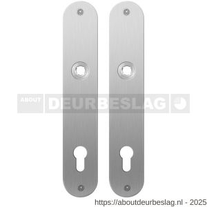GPF Bouwbeslag RVS GPF1100.21 PC92 plaatschild afgerond zonder veer 220x40x2 mm PC92 RVS geborsteld - R21004308 - afbeelding 1