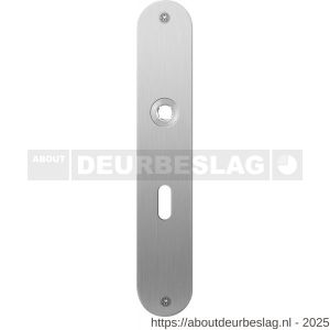 GPF Bouwbeslag RVS GPF1100.21L/R BB56 plaatschild afgerond zonder veer 220x40x2 mm BB56 links-rechtswijzend RVS geborsteld - R21003998 - afbeelding 1
