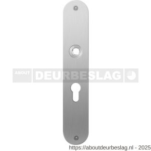 GPF Bouwbeslag RVS GPF1100.21L/R PC55 plaatschild afgerond zonder veer 220x40x2 mm PC55 links-rechtswijzend RVS geborsteld - R21004000 - afbeelding 1
