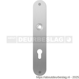 GPF Bouwbeslag RVS GPF1100.21L/R PC72 plaatschild afgerond zonder veer 220x40x2 mm PC72 links-rechtswijzend RVS geborsteld - R21004001 - afbeelding 1