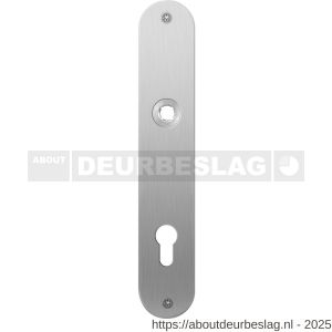 GPF Bouwbeslag RVS GPF1100.21L/R PC85 plaatschild afgerond zonder veer 220x40x2 mm PC85 links-rechtswijzend RVS geborsteld - R21004002 - afbeelding 1