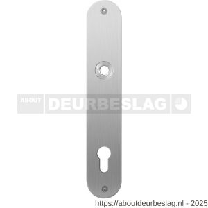 GPF Bouwbeslag RVS GPF1100.21L/R PC92 plaatschild afgerond zonder veer 220x40x2 mm PC92 links-rechtswijzend RVS geborsteld - R21004003 - afbeelding 1