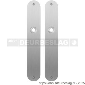GPF Bouwbeslag RVS GPF1100.22 blind plaatschild afgerond zonder veer 240x40x2 mm blind RVS geborsteld - R21004328 - afbeelding 1