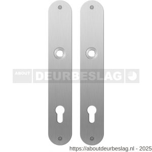 GPF Bouwbeslag RVS GPF1100.22 PC92 plaatschild afgerond zonder veer 240x40x2 mm PC92 RVS geborsteld - R21004322 - afbeelding 1