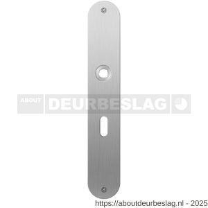 GPF Bouwbeslag RVS GPF1100.22L/R BB56 plaatschild afgerond zonder veer 240x40x2 mm BB56 links-rechtswijzend RVS geborsteld - R21004005 - afbeelding 1