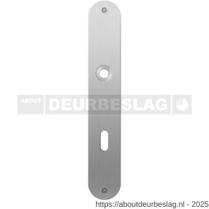 GPF Bouwbeslag RVS GPF1100.22L/R BB72 plaatschild afgerond zonder veer 240x40x2 mm BB72 links-rechtswijzend RVS geborsteld - R21004006 - afbeelding 1