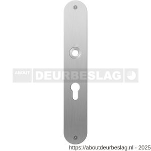 GPF Bouwbeslag RVS GPF1100.22L/R PC55 plaatschild afgerond zonder veer 240x40x2 mm PC55 links-rechtswijzend RVS geborsteld - R21004007 - afbeelding 1