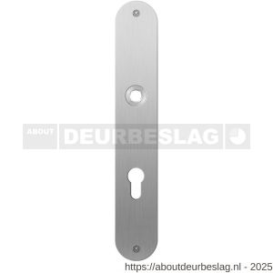 GPF Bouwbeslag RVS GPF1100.22L/R PC72 plaatschild afgerond zonder veer 240x40x2 mm PC72 links-rechtswijzend RVS geborsteld - R21004008 - afbeelding 1