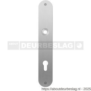 GPF Bouwbeslag RVS GPF1100.22L/R PC85 plaatschild afgerond zonder veer 240x40x2 mm PC85 links-rechtswijzend RVS geborsteld - R21004009 - afbeelding 1