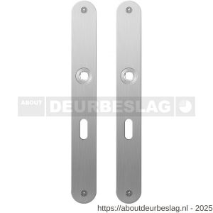 GPF Bouwbeslag RVS GPF1100.23 BB56 plaatschild afgerond zonder veer 240x30x2 mm BB56 RVS geborsteld - R21004339 - afbeelding 1