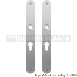 GPF Bouwbeslag RVS GPF1100.23 PC55 plaatschild afgerond zonder veer 240x30x2 mm PC55 RVS geborsteld - R21004337 - afbeelding 1