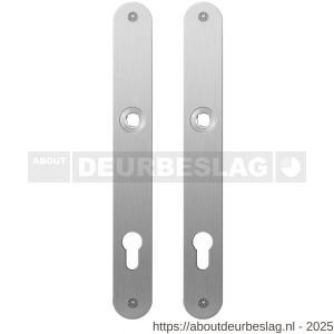 GPF Bouwbeslag RVS GPF1100.23 PC92 plaatschild afgerond zonder veer 240x30x2 mm PC92 RVS geborsteld - R21004334 - afbeelding 1