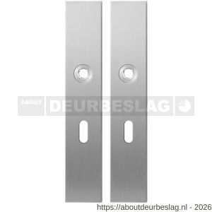GPF Bouwbeslag RVS GPF1100.25 BB56 langschild rechthoekig enkelverend 218x40x8,5 mm BB56 RVS geborsteld - R21004257 - afbeelding 1