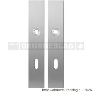 GPF Bouwbeslag RVS GPF1100.25 BB72 langschild rechthoekig enkelverend 218x40x8,5 mm BB72 RVS geborsteld - R21004256 - afbeelding 1