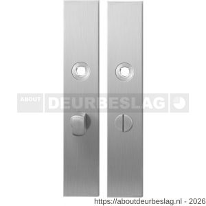 GPF Bouwbeslag RVS GPF1100.25 WC55/8 normaal langschild rechthoekig enkelverend 218x40x8,5 mm WC55/8 normale deurknop RVS geborsteld - R21004280 - afbeelding 1