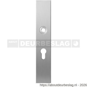 GPF Bouwbeslag RVS GPF1100.25L PC55 langschild gatdeel rechthoekig 218x40x8,5 mm PC55 linkswijzend RVS geborsteld - R21004246 - afbeelding 1