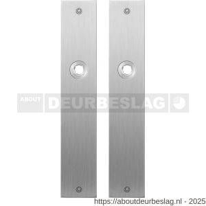 GPF Bouwbeslag RVS GPF1100.26 blind plaatschild rechthoekig zonder veer 220x40x2 mm blind RVS geborsteld - R21004351 - afbeelding 1