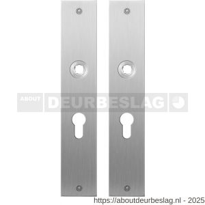GPF Bouwbeslag RVS GPF1100.26 PC55 plaatschild rechthoekig zonder veer 220x40x2 mm PC55 RVS geborsteld - R21004348 - afbeelding 1