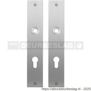 GPF Bouwbeslag RVS GPF1100.26 PC72 plaatschild rechthoekig zonder veer 220x40x2 mm PC72 RVS geborsteld - R21004347 - afbeelding 1