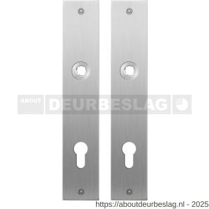 GPF Bouwbeslag RVS GPF1100.26 PC85 plaatschild rechthoekig zonder veer 220x40x2 mm PC85 RVS geborsteld - R21004346 - afbeelding 1