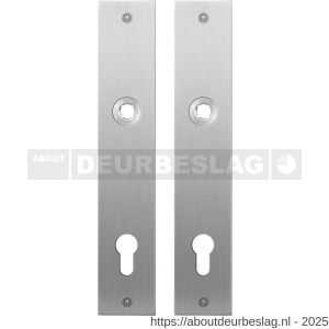 GPF Bouwbeslag RVS GPF1100.26 PC92 plaatschild rechthoekig zonder veer 220x40x2 mm PC92 RVS geborsteld - R21004345 - afbeelding 1