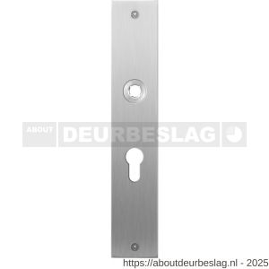 GPF Bouwbeslag RVS GPF1100.26L/R PC55 plaatschild rechthoekig zonder veer 220x40x2 mm PC55 links-rechtswijzend RVS geborsteld - R21004021 - afbeelding 1