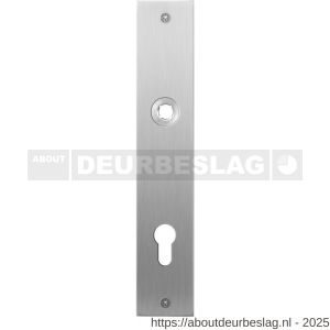 GPF Bouwbeslag RVS GPF1100.26L/R PC85 plaatschild rechthoekig zonder veer 220x40x2 mm PC85 links-rechtswijzend RVS geborsteld - R21004023 - afbeelding 1