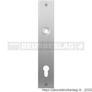 GPF Bouwbeslag RVS GPF1100.26L/R PC92 plaatschild rechthoekig zonder veer 220x40x2 mm PC92 links-rechtswijzend RVS geborsteld - R21004024 - afbeelding 1