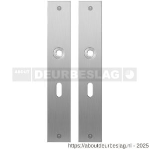 GPF Bouwbeslag RVS GPF1100.27 BB56 plaatschild rechthoekig zonder veer 240x40x2 mm BB56 RVS geborsteld - R21004361 - afbeelding 1