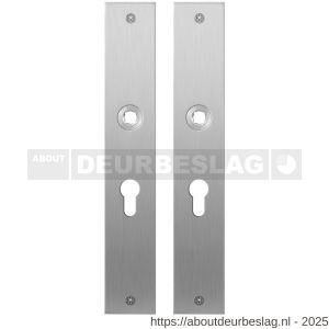 GPF Bouwbeslag RVS GPF1100.27 PC55 plaatschild rechthoekig zonder veer 240x40x2 mm PC55 RVS geborsteld - R21004359 - afbeelding 1