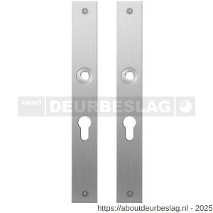 GPF Bouwbeslag RVS GPF1100.28 PC55 plaatschild rechthoekig zonder veer 240x30x2 mm PC55 RVS geborsteld - R21004368 - afbeelding 1