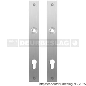 GPF Bouwbeslag RVS GPF1100.28 PC92 plaatschild rechthoekig zonder veer 240x30x2 mm PC92 RVS geborsteld - R21004365 - afbeelding 1