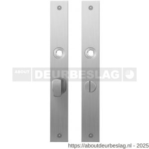 GPF Bouwbeslag RVS GPF1100.28 WC55/8 groot plaatschild rechthoekig zonder veer 240x30x2 mm WC55/8 grote deurknop RVS geborsteld - R21004169 - afbeelding 1