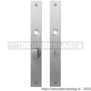 GPF Bouwbeslag RVS GPF1100.28 WC57/5 groot plaatschild rechthoekig zonder veer 240x30x2 mm WC57/5 grote deurknop RVS geborsteld - R21004140 - afbeelding 1