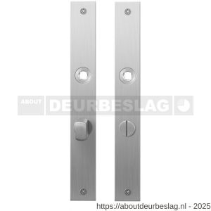 GPF Bouwbeslag RVS GPF1100.28 WC63/8 normaal plaatschild rechthoekig zonder veer 240x30x2 mm WC63/8 normale deurknop RVS geborsteld - R21004373 - afbeelding 1