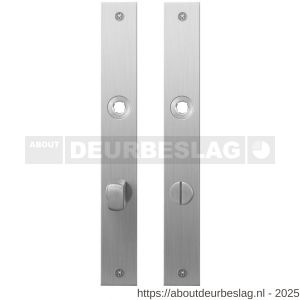 GPF Bouwbeslag RVS GPF1100.28 WC72/8 normaal plaatschild rechthoekig zonder veer 240x30x2 mm WC72/8 normale deurknop RVS geborsteld - R21004370 - afbeelding 1