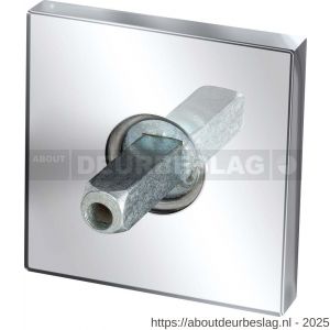 GPF Bouwbeslag RVS GPF1100.42.400 rozet vierkant 50x50x8 mm met vastgelaste knopvastzetter RVS gepolijst - R21011516 - afbeelding 1