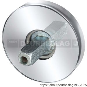 GPF Bouwbeslag RVS GPF1100.05.400 rozet rond 50x6 mm met vastgelaste knopvastzetter RVS gepolijst - R21011517 - afbeelding 1
