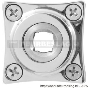 GPF Bouwbeslag RVS GPF1100.49 klassiek vierkante rozet 38x38 mm RVS gepolijst - R21003675 - afbeelding 1