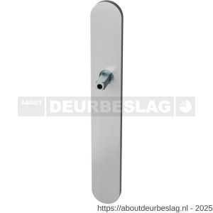 GPF Bouwbeslag RVS GPF1100.70.442 XL PC72 langschild gatdeel XL afgerond 282x40x8,5 mm PC72 met vastgelaste knopvastzetter RVS geborsteld - R21016676 - afbeelding 1