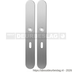 GPF Bouwbeslag RVS GPF1100.70 XL BB56 langschild XL afgerond enkelverend 282x40x8,5 mm BB56 RVS geborsteld - R21004041 - afbeelding 1
