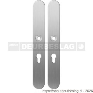 GPF Bouwbeslag RVS GPF1100.70 XL PC55 langschild XL afgerond enkelverend 282x40x8,5 mm PC55 RVS geborsteld - R21004043 - afbeelding 1