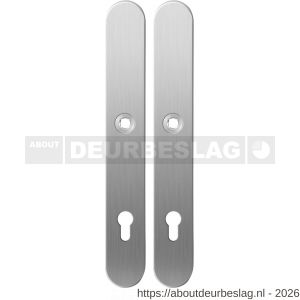 GPF Bouwbeslag RVS GPF1100.70 XL PC92 langschild XL afgerond enkelverend 282x40x8,5 mm PC92 RVS geborsteld - R21004046 - afbeelding 1