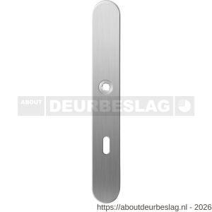 GPF Bouwbeslag RVS GPF1100.70L XL BB72 langschild gatdeel XL afgerond 282x40x8,5 mm BB72 linkswijzend RVS geborsteld - R21004057 - afbeelding 1