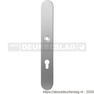 GPF Bouwbeslag RVS GPF1100.70L XL PC72 langschild gatdeel XL afgerond 282x40x8,5 mm PC72 linkswijzend RVS geborsteld - R21004059 - afbeelding 1