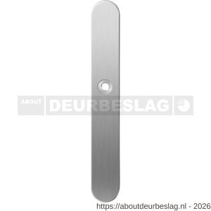 GPF Bouwbeslag RVS GPF1100.70R XL blind langschild gatdeel XL afgerond 282x40x8,5 mm blind rechtsdraaiend RVS geborsteld - R21004062 - afbeelding 1